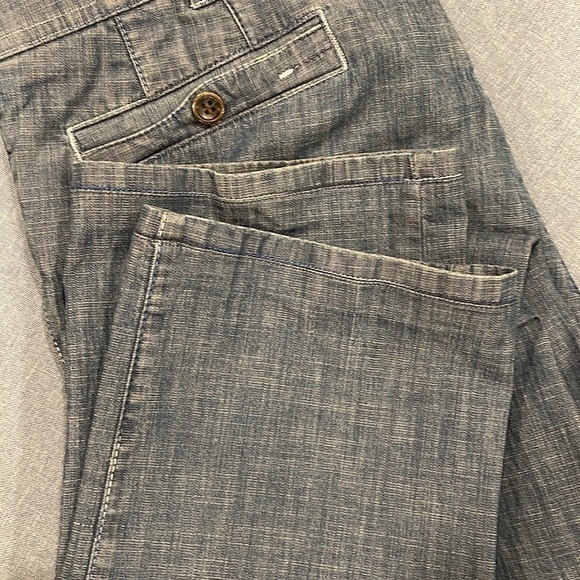 Meyer Hosen light blue stretchy  denim zip/slide clasp jeans with lined pockets - Picture 14 of 15